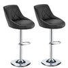 2x Bar Stools Gas Lift Swivel Stool Hub Club Cafe Breakfast Chairs PU Leather UK