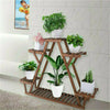 UNHO Various Style Wooden Plant Shelf Stand Plant Flower Pots Rack Garden Decor