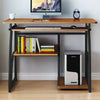 Computer Desk Study PC Writing Table Home Office Workstation Shelf Furniture UK
