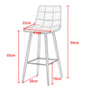 2X Bar Stools PU/ Velvet/ Fabric Breakfast Stool Chairs Kitchen Pub Grey Brown