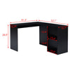 L-shaped Computer Desk Corner PC Table Workstation Home Office Study w/ Shelves