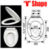 Luxury Bathroom Toilet Seat WC Heavy Duty White Soft Close Slow Top Hinges NEW