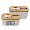 Porcelain with Lid Dish French Butter Dish Insulated Storage Enamel Vintage UK