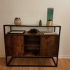Vintage Industrial Cupboard Hallway Slim Console Table Cabinet Unit Sideboard