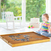 1500 Pcs Puzzle Board Wooden Jigsaw Storage Table Game Set W/ 4 Sliding Drawers