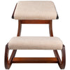 Ergonomic Kneeling Chair Velvet Office Chairs Home Rocking Posture Stool Wood