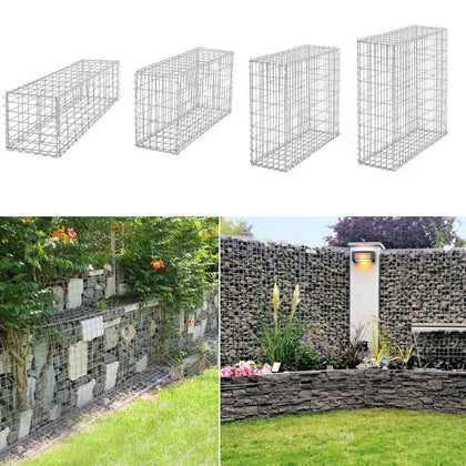 Galvanized Steel Wire Gabion Stone Basket Garden Outdoor Landscaping Fence Cage