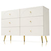 Bedroom Modern Chest of 6 Drawers White Storage Cabinet Home Bedside Furniture
