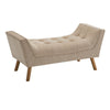Modern Hallway Window Seat Chenille Fabric Footstool Chaise Lounge Coffee Table