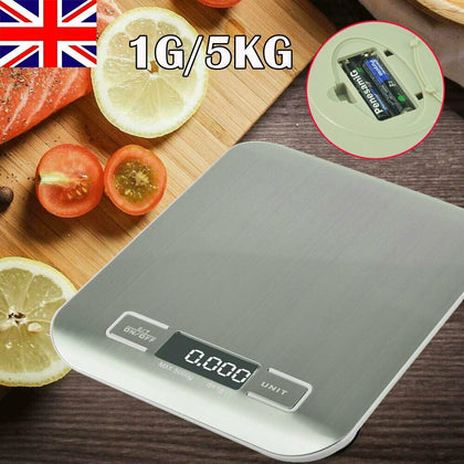 5KG Digital Kitchen Scales Electronic LCD Display Balance Scale Food Weight Cook
