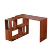 Corner Computer Desk 360°Rotating L Shaped Workstation Home Office PC Table Wood