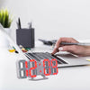 3D LED Digital Clock Desk Wall Alarm Watch USB Charging Clock for Home Office