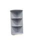 3 Tier Wall Corner Shelf Storage Bathroom Shelving Wall Mounted Unit Grey Flatpk