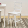 2 Seater Solid Wooden Dining Table and 2 Chairs Set in White Kitchen Room Home
