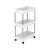 Modern 3 Tier Kitchen Trolley Cart Storage Rack Tray Shelf Rolling Wheel UK