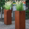 Large Corten Steel Rectangle Planter Garden Plants Pot In & Outdoor Trough Tub