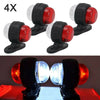 4 Red White Corner Side Marker LED Lights Outline Lamp Truck Trailer Van Bus 12V