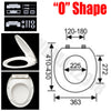 Luxury Bathroom Toilet Seat WC Heavy Duty White Soft Close Slow Top Hinges NEW