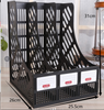 Office Filing Rack Holder A4 Document Letter Paper Storage 3 Tiers Plastic Shelf