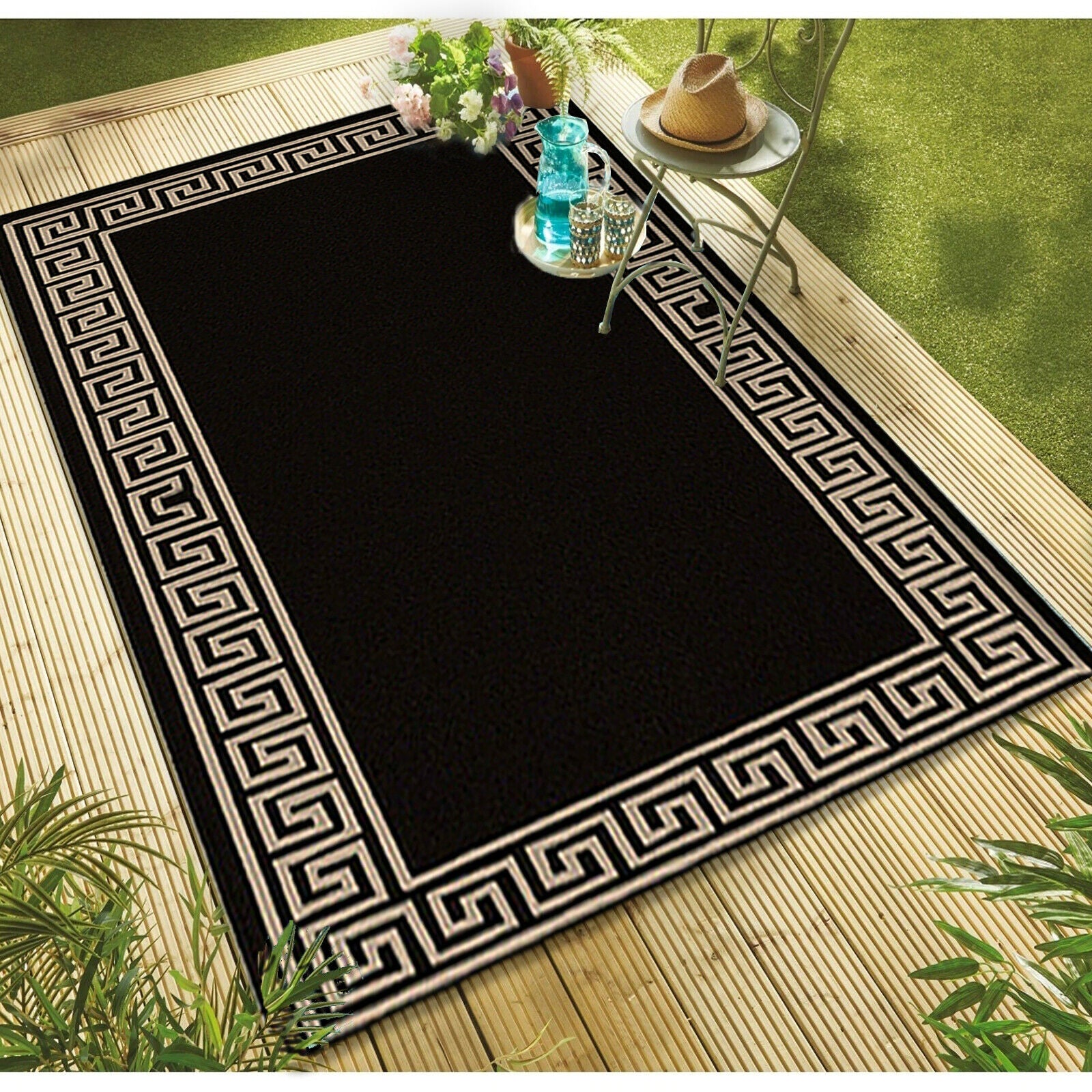 Non Slip Extra Large Outdoor Rugs Garden Patio Carpet Washable Back Door  Mats UK