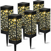 6X Solar Power Garden Post Light Waterproof LED Outdoor Yard Path Lighting Lamp