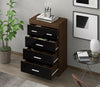 Chest of 3+2 Drawers Bedroom Cabinet Storage Sideboard Drawer Black Walnut New