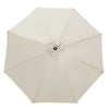 2.7m Garden Round Parasol Patio Sun Shade Umbrella Canopy With Crank Tilt Cream