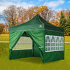 3x3m Heavy Duty Gazebo w/Sides Waterproof Party Tent Marquee Steel Frame Green
