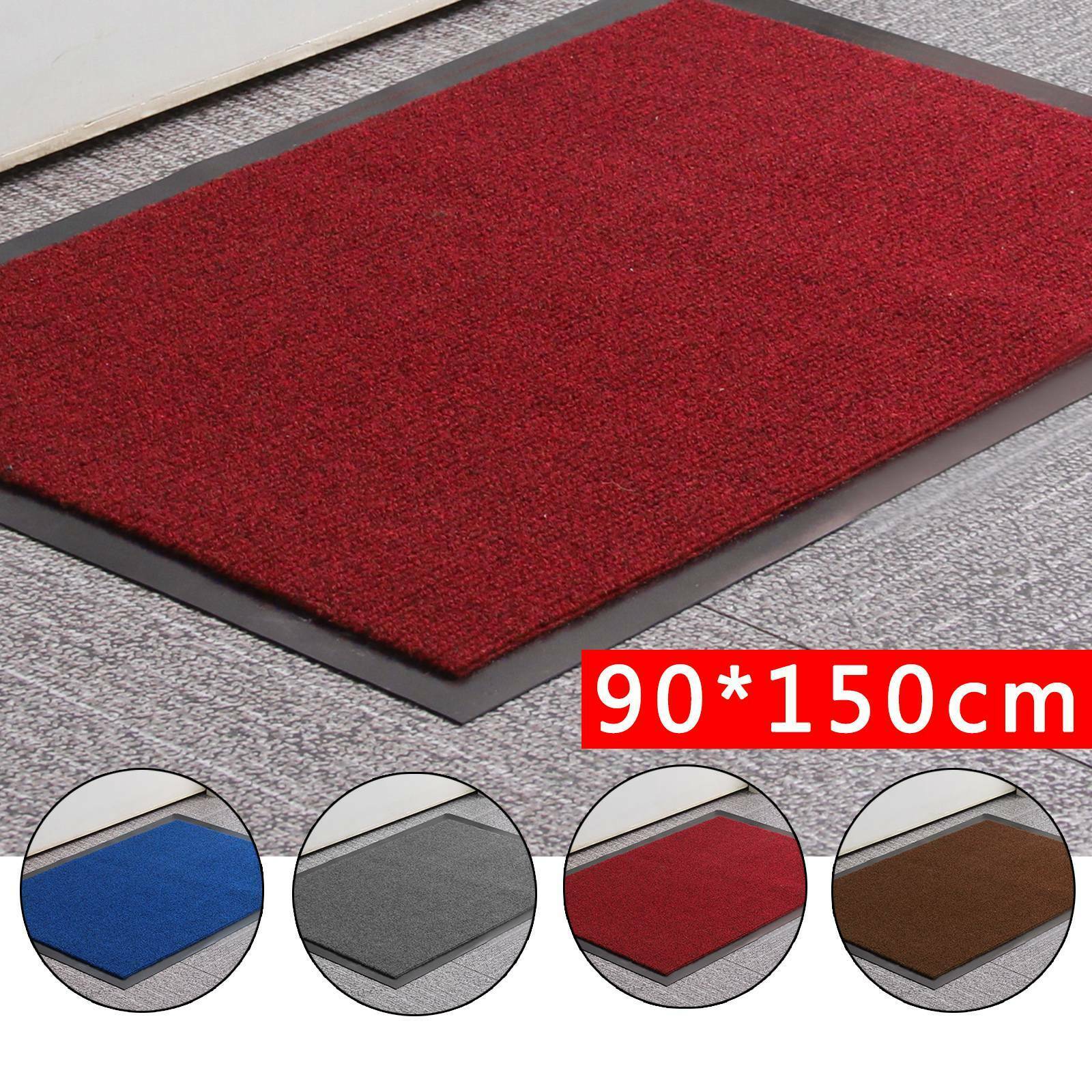 Multiple size Non Slip Rubber Door Mats Indoor Outdoor Washable Heavy Duty Rug
