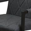 2 Pcs Faux Leather Dining Chairs Armchairs Office Kitchen Brown Grey Industrial