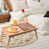 Bamboo Wood Breakfast Serving Tray Folding Legs Sofa Bed Study Work Laptop Desk