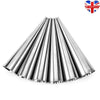 12Pcs Stainless Steel Pastry Cream Horn Cone Shape Bread Cake Mould Baking UK