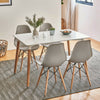 Dining Table and Chairs 4 6 Set Wooden legs Retro dining Room Chair Grey Kitchen