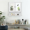 Bathroom Wall Cabinet Storage Mirror Cupboard with Shelf Mounted MDF Organizer