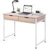 Modern Computer Desk Laptop PC Table 2 Drawers Desktop Workstation 100x50cm