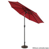 2.7M Garden Parasol Outdoor Sun Shade Banana Umbrella Hanging Cantilever Red