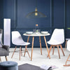 MDF Kitchen Dining Table White Round Coffee Table Modern Wooden Tea Office 80cm+