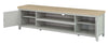 Extra Large 180cm Grey Oak TV Stand 1 Drawer Cabinet Television Unit Cable Tidy