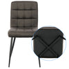 1x Dining Chairs Living Room Chairs with velvet +metal Counter Chairs dark grey
