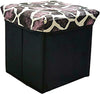 NEW OTTOMAN FOLDING STORAGE BOX SEAT CHEST FOOT STOOL POUFFE SEAT STORAGE SEAT