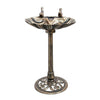 Outdoor Traditional Garden Bird Bath Free Standing Pedestal Water Bowl Ornament
