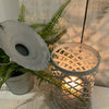 Shabby White Metal Lantern French Chic Country Moroccan Garden Candle Rustic