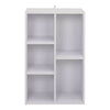 Corner 5 Cube Storage Shelves Unit Bookcase Bookshelf Display Stand Wooden White