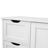 Bathroom Wood Cabinet Storage 4 Drawer 1 Door Free Standing Cupboard Unit White