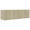 TV Cabinet TV Stand Unit Wall Mounted Floating Cupboard 2 Compartments Furniture