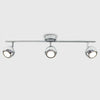 Modern Silver Chrome 3 Way Retro Eyeball Ceiling Light Spotlight Home Lighting