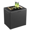 Keter Garden Storage Box City 113L Outdoor Entryway Trunk Chest Bench Box