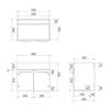 Modern Bathroom Vanity Unit with Basin Sink Storage Cabinet Furniture 600 White