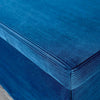 Large Folding Ottoman Navy Blue Ribbed Cord Fabric Chest Storage Space Box