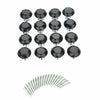 16x Door Knobs Handles Black Crystal Glass Cupboard Drawer Cabinet Kitchen
